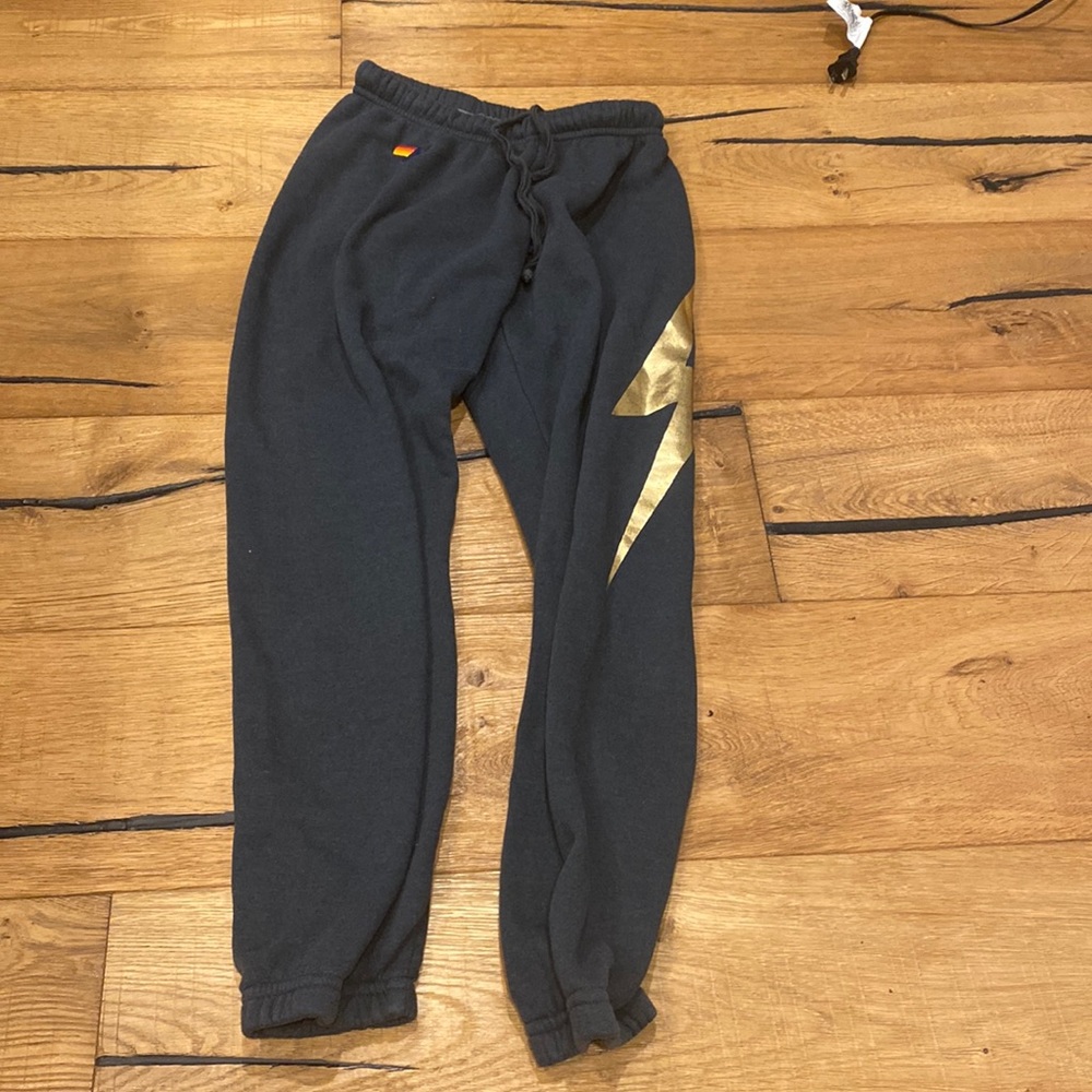 aviator nation lighting bolt sweatpants. size xs
